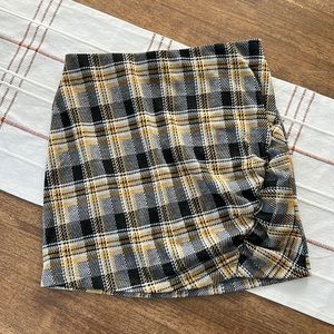 Urban Outfitters Yellow Plaid Skirt